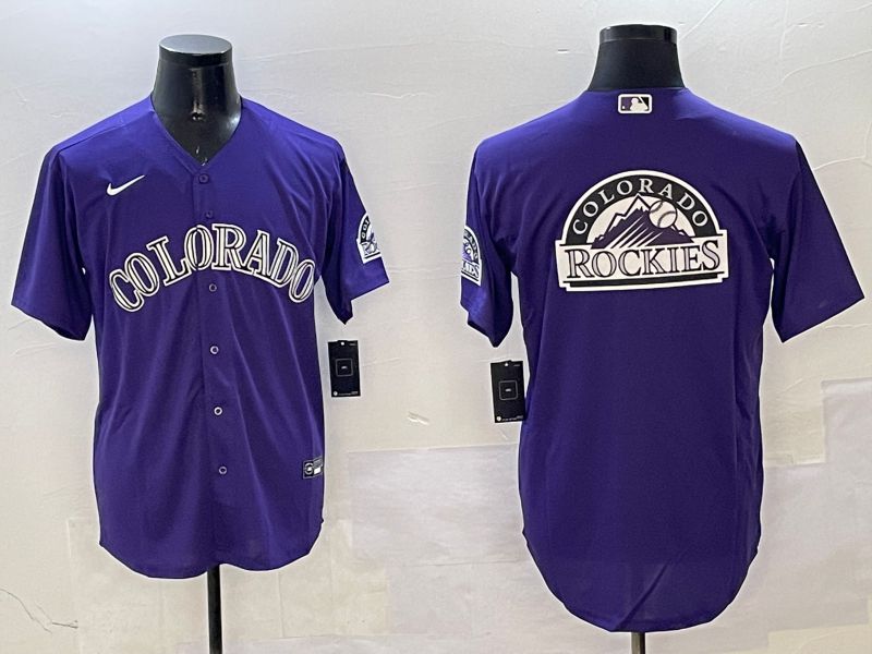 Men Colorado Rockies Blank Purple Game 2025 Nike MLB Jersey style 4->philadelphia phillies->MLB Jersey